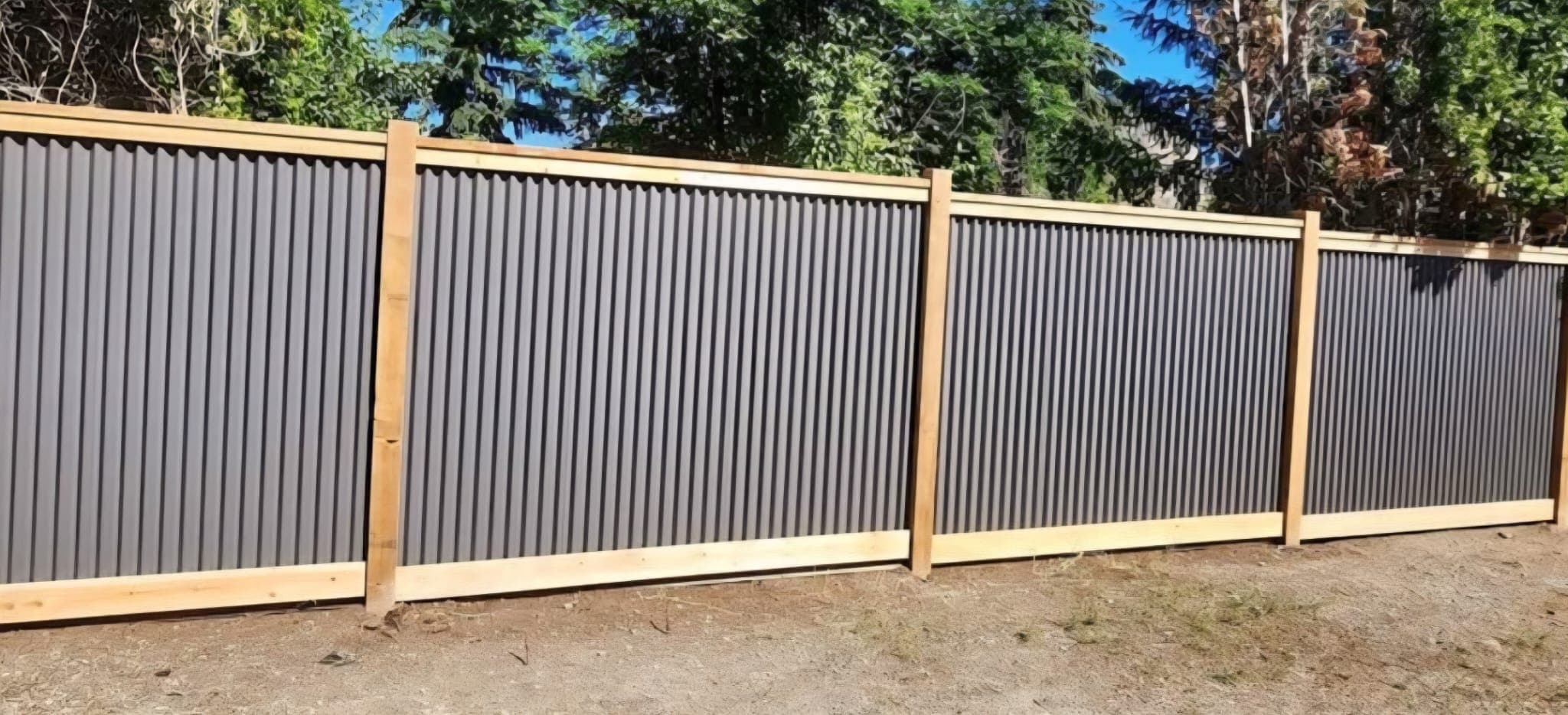 Corrugated Metal with Wood Frame